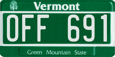VT license plate OFF691