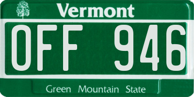 VT license plate OFF946
