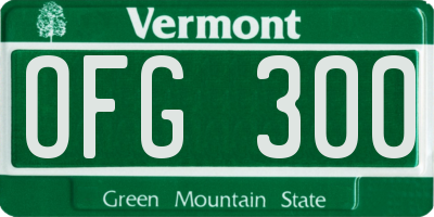 VT license plate OFG300
