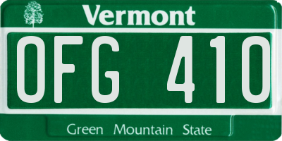 VT license plate OFG410