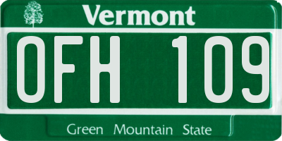 VT license plate OFH109