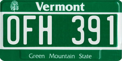 VT license plate OFH391