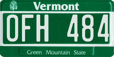 VT license plate OFH484