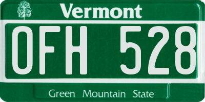 VT license plate OFH528