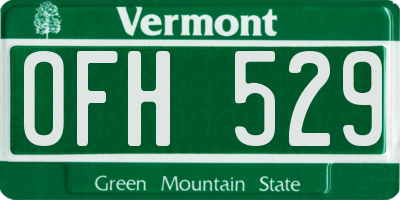 VT license plate OFH529