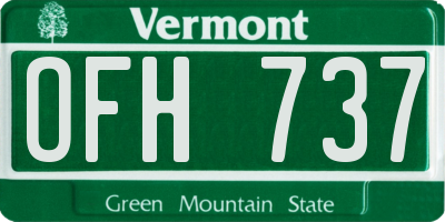 VT license plate OFH737