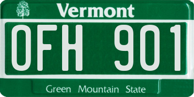 VT license plate OFH901
