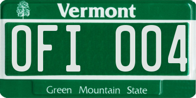VT license plate OFI004