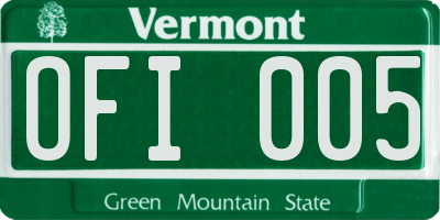 VT license plate OFI005