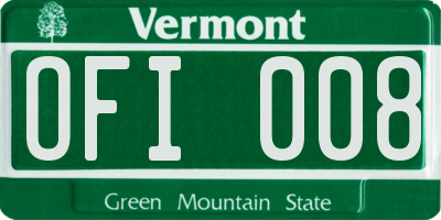 VT license plate OFI008