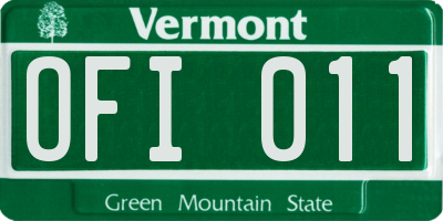 VT license plate OFI011