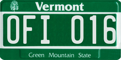 VT license plate OFI016