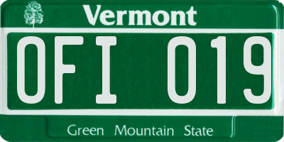 VT license plate OFI019