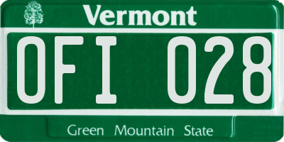 VT license plate OFI028