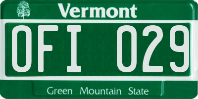 VT license plate OFI029