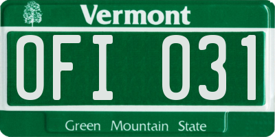 VT license plate OFI031