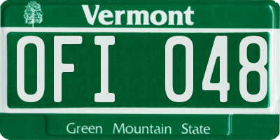 VT license plate OFI048