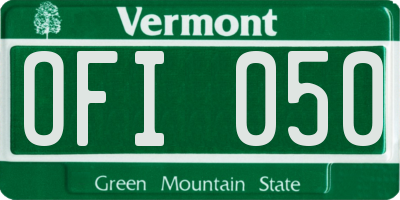 VT license plate OFI050