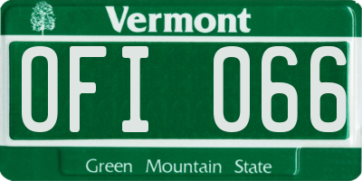VT license plate OFI066