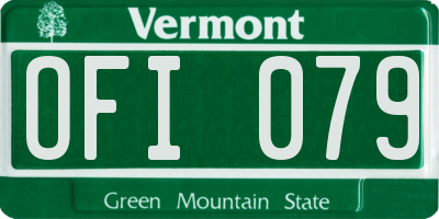 VT license plate OFI079