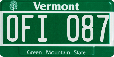 VT license plate OFI087