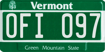 VT license plate OFI097