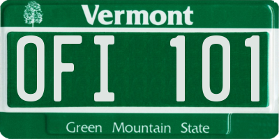 VT license plate OFI101