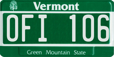 VT license plate OFI106