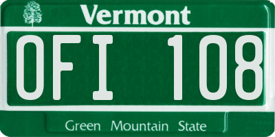 VT license plate OFI108