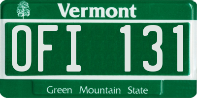 VT license plate OFI131