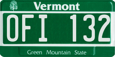 VT license plate OFI132