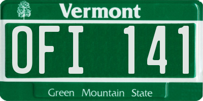 VT license plate OFI141