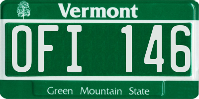 VT license plate OFI146