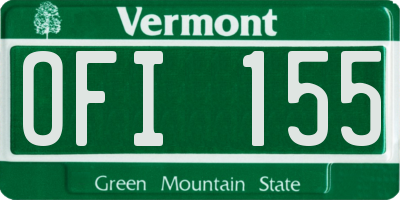 VT license plate OFI155