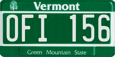 VT license plate OFI156
