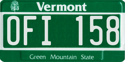 VT license plate OFI158