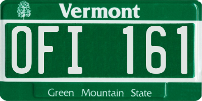 VT license plate OFI161