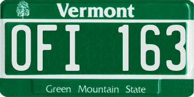 VT license plate OFI163