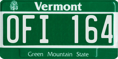 VT license plate OFI164