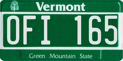 VT license plate OFI165