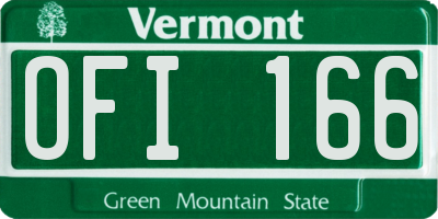 VT license plate OFI166