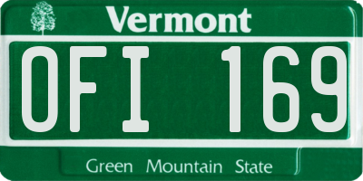 VT license plate OFI169