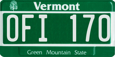 VT license plate OFI170