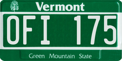 VT license plate OFI175