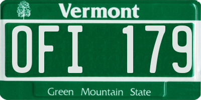 VT license plate OFI179