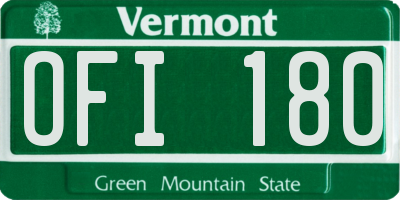 VT license plate OFI180