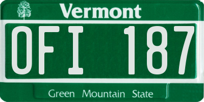 VT license plate OFI187