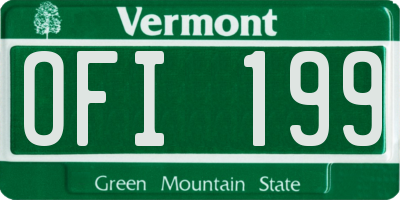 VT license plate OFI199