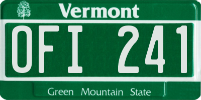 VT license plate OFI241