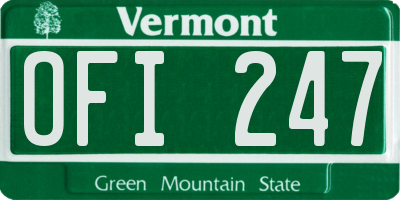VT license plate OFI247